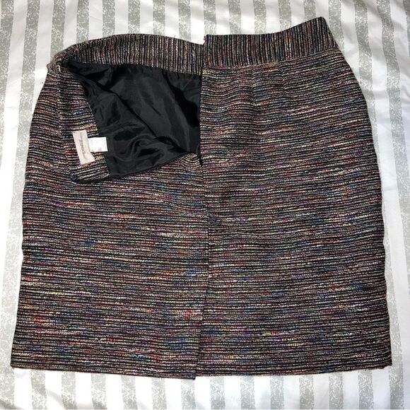 Ann Taylor Loft Tweed Multicolor smart casual preppy quirky  Skirt 8 Petite - Picture 7 of 10